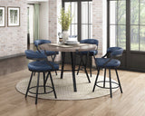 Crowley Red Swivel Pub Height Chair, Set of 2 by Homelegance at Eve Furniture