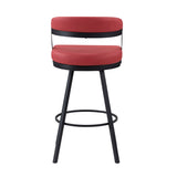 Crowley Red Swivel Pub Height Chair, Set of 2 by Homelegance at Eve Furniture