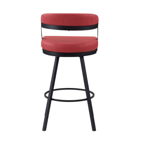 Crowley Red Swivel Pub Height Chair, Set of 2 by Homelegance at Eve Furniture