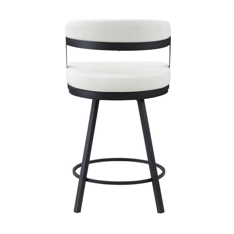 Crowley White Swivel Counter Height Chair, Set of 2 by Homelegance at Eve Furniture