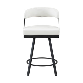 Crowley White Swivel Counter Height Chair, Set of 2 by Homelegance at Eve Furniture