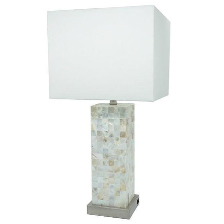 Crown White and Gray Table Lamp, Set of 2 by Crown Mark at Eve Furniture