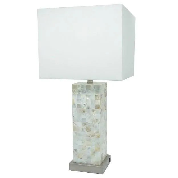 Crown White and Gray Table Lamp, Set of 2 by Crown Mark at Eve Furniture