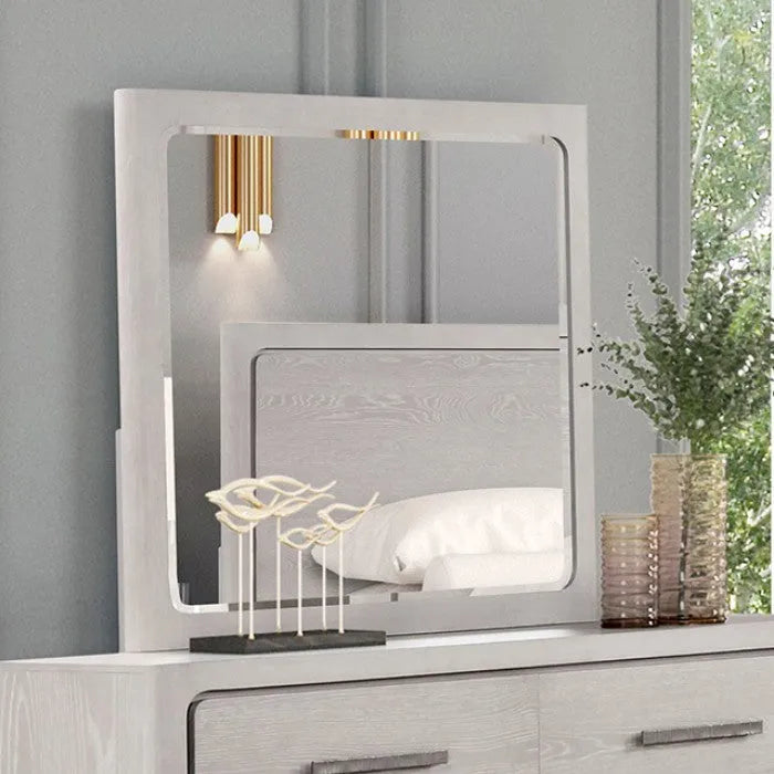 Crowthorne White Oak 4-Piece Queen Bedroom Set by Furniture of America at Eve Furniture