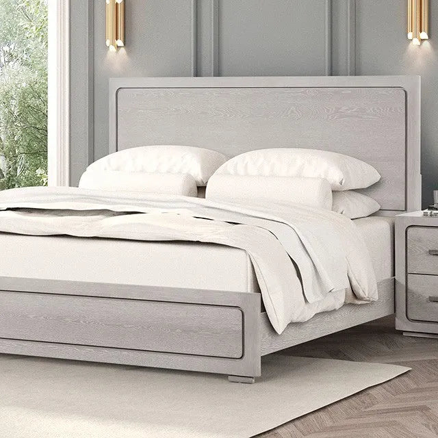Crowthorne White Oak 4-Piece Queen Bedroom Set by Furniture of America at Eve Furniture