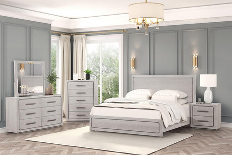 Crowthorne White Oak Queen Panel Bed by Furniture of America at Eve Furniture