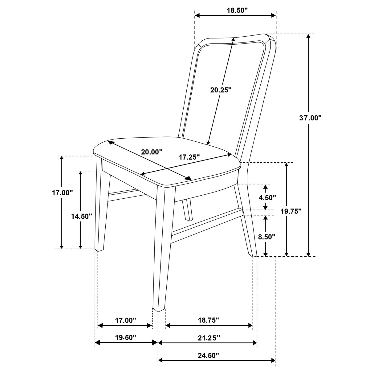 Croyden Weathered Natural Dining Side Chair (Set of 2) by Coaster at Eve Furniture
