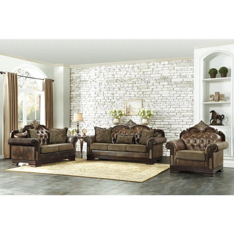 Croydon Brown Chair by Homelegance at Eve Furniture
