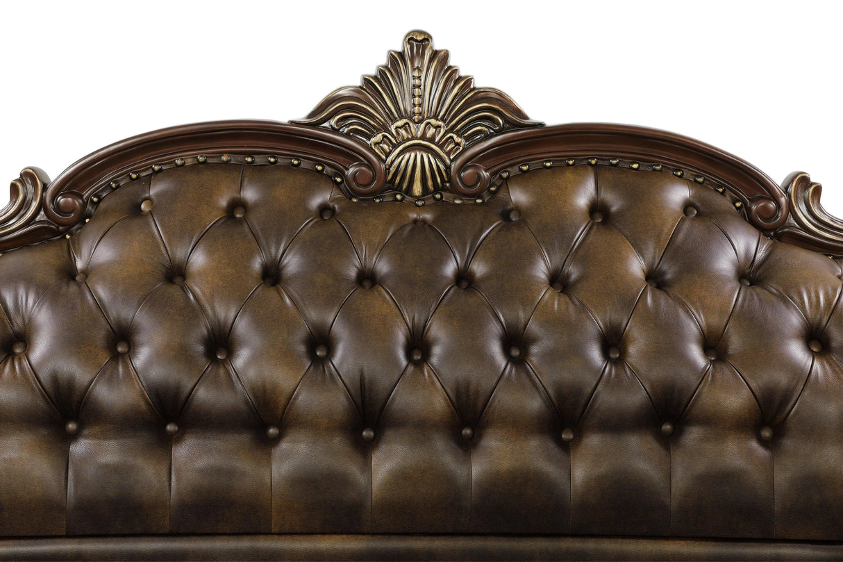 Croydon Dark Cherry Sofa by Homelegance at Eve Furniture