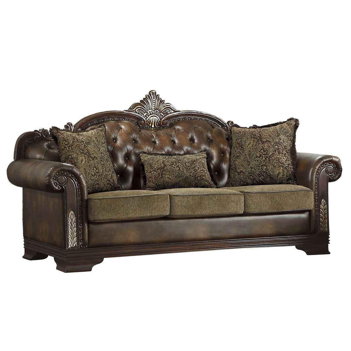 Croydon Dark Cherry Sofa by Homelegance at Eve Furniture