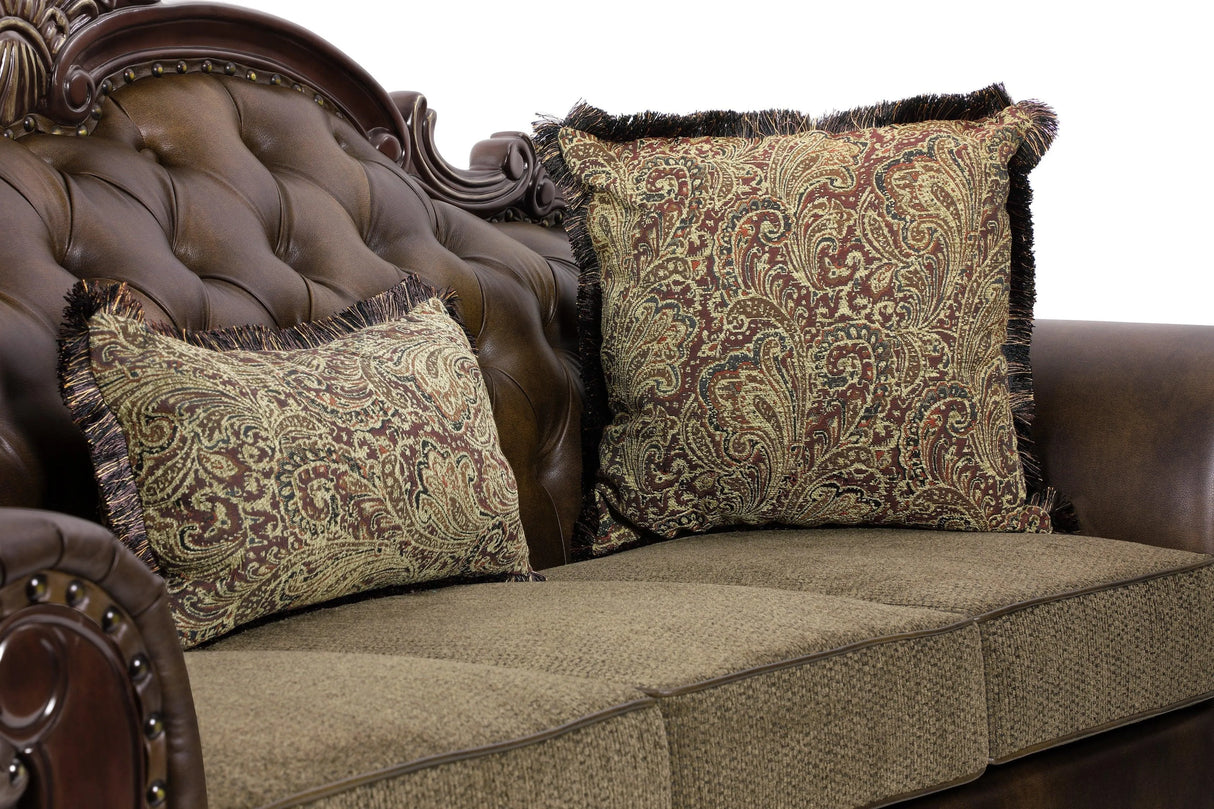 Croydon Dark Cherry Sofa by Homelegance at Eve Furniture
