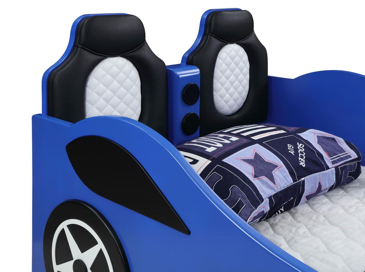 Cruiser Car Themed Twin Bed with Underglow Lights Blue