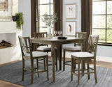 Cruz Gray Mindy 5-Piece Counter Height Set by Homelegance at Eve Furniture