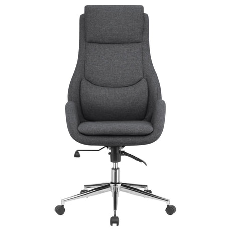 Cruz Gray/Chrome Upholstered Office Chair with Padded Seat