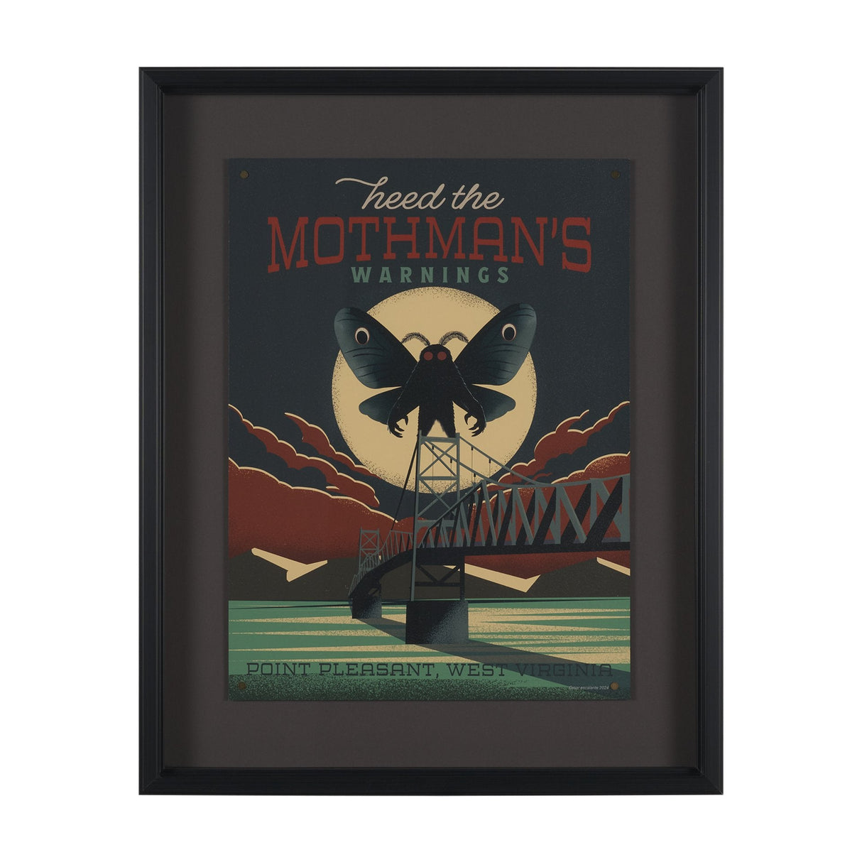 Cryptid Tourism IV by Omar Escalante Textured Framed Artwork Matted under Glass by Mercana at Eve Furniture