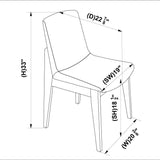 Crystal Dining Chair (Set of 2) Dark Grey