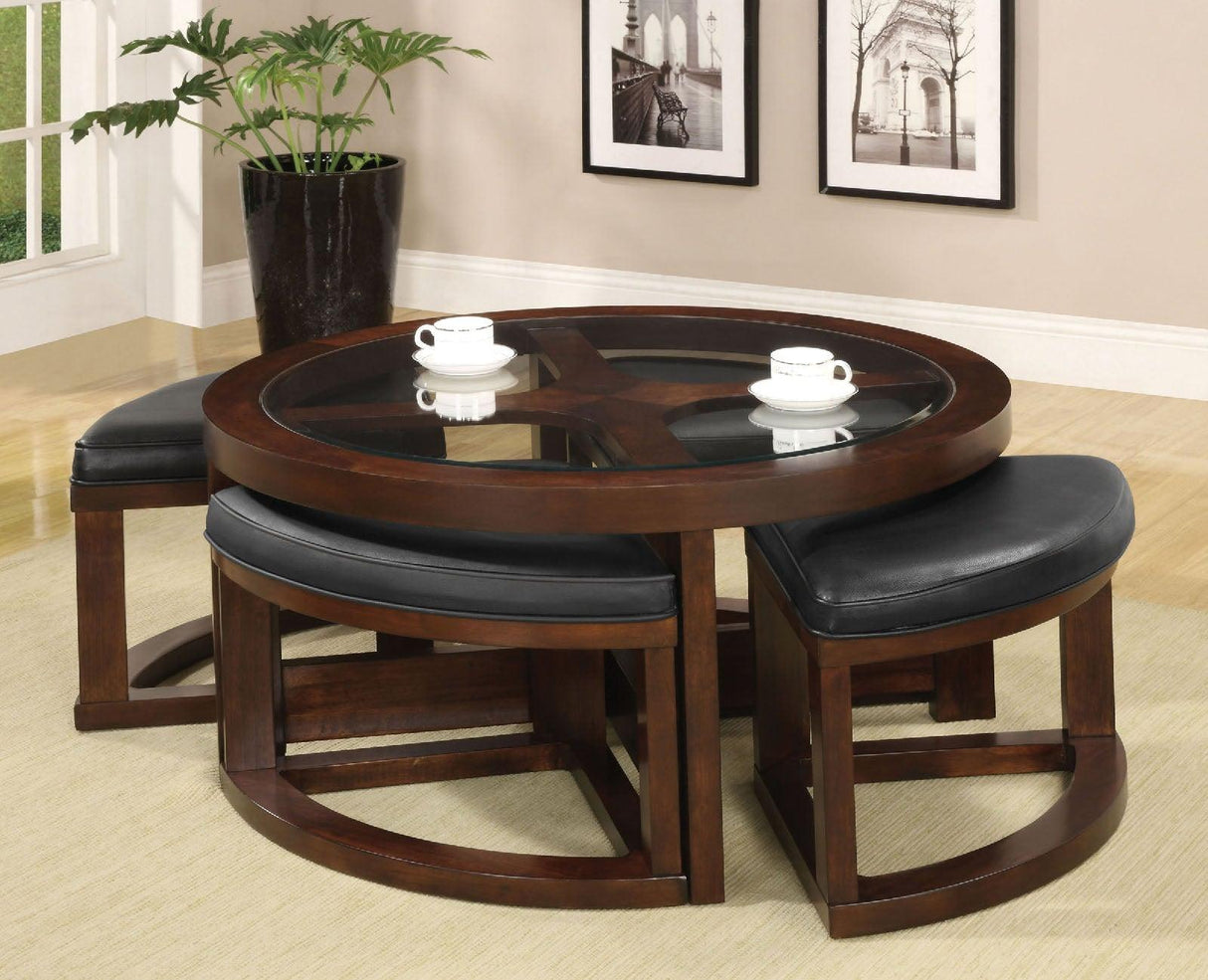 Crystal Cove Dark Walnut Coffee Table by Furniture of America at Eve Furniture