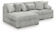 Cuddle Plush Arctic 3-Piece Left Arm Facing (LAF) Chaise Sectional by Ashley at Eve Furniture