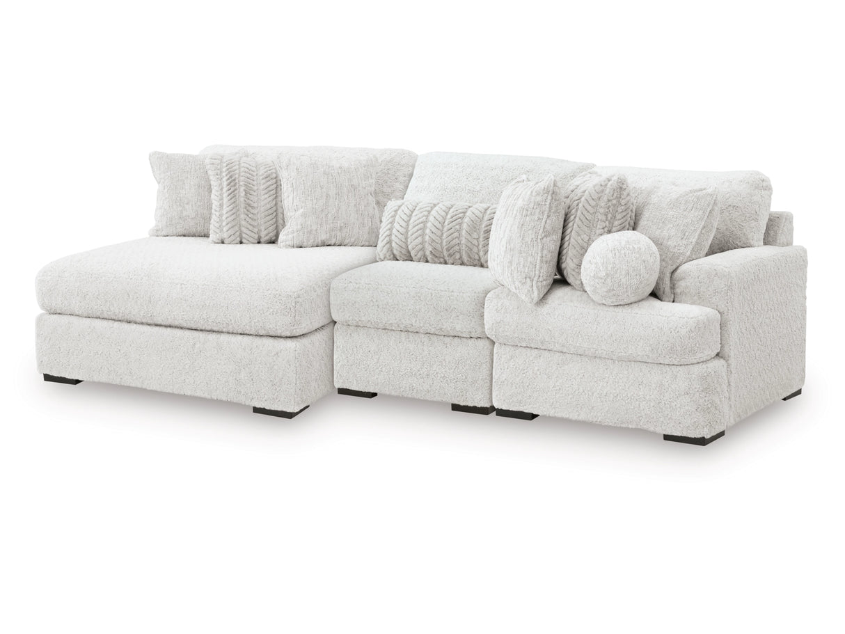 Cuddle Plush Arctic 3-Piece Left Arm Facing (LAF) Chaise Sectional by Ashley at Eve Furniture