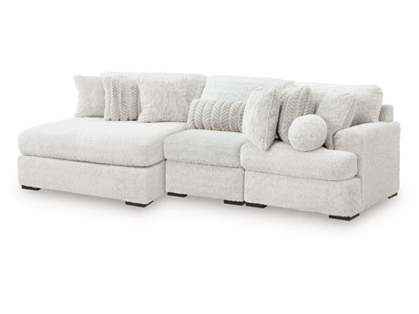 Cuddle Plush Arctic 3-Piece Left Arm Facing (LAF) Chaise Sectional by Ashley at Eve Furniture