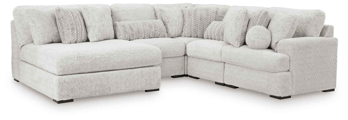 Cuddle Plush Arctic 5-Piece Sectional with LAF Chaise by Ashley at Eve Furniture