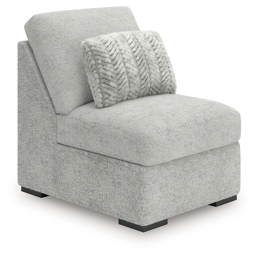 Cuddle Plush Arctic Armless Chair by Ashley at Eve Furniture