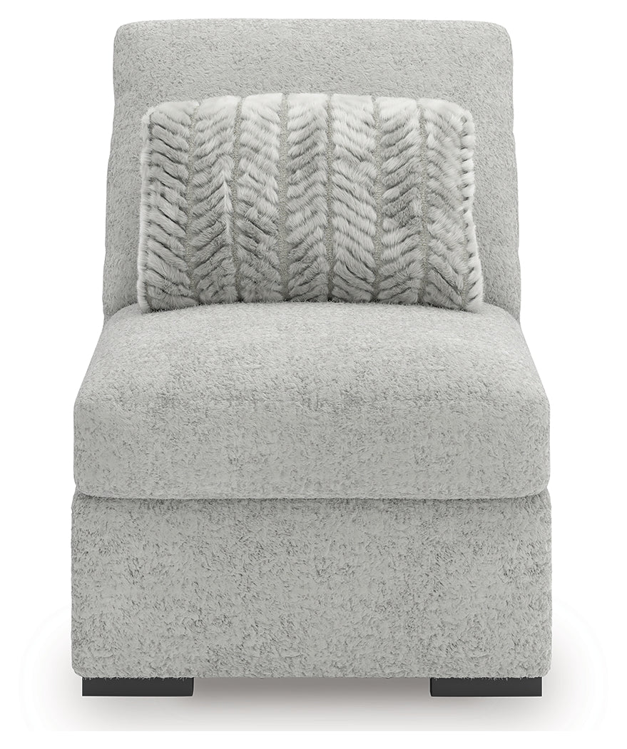 Cuddle Plush Arctic Armless Chair by Ashley at Eve Furniture