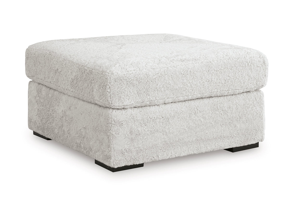 Cuddle Plush Arctic Oversized Accent Ottoman by Ashley at Eve Furniture