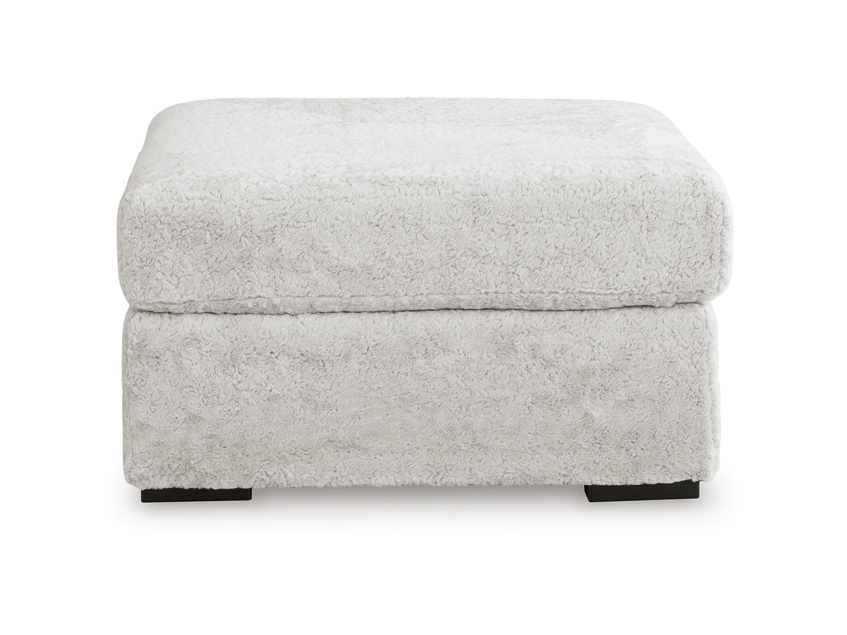Cuddle Plush Arctic Oversized Accent Ottoman by Ashley at Eve Furniture