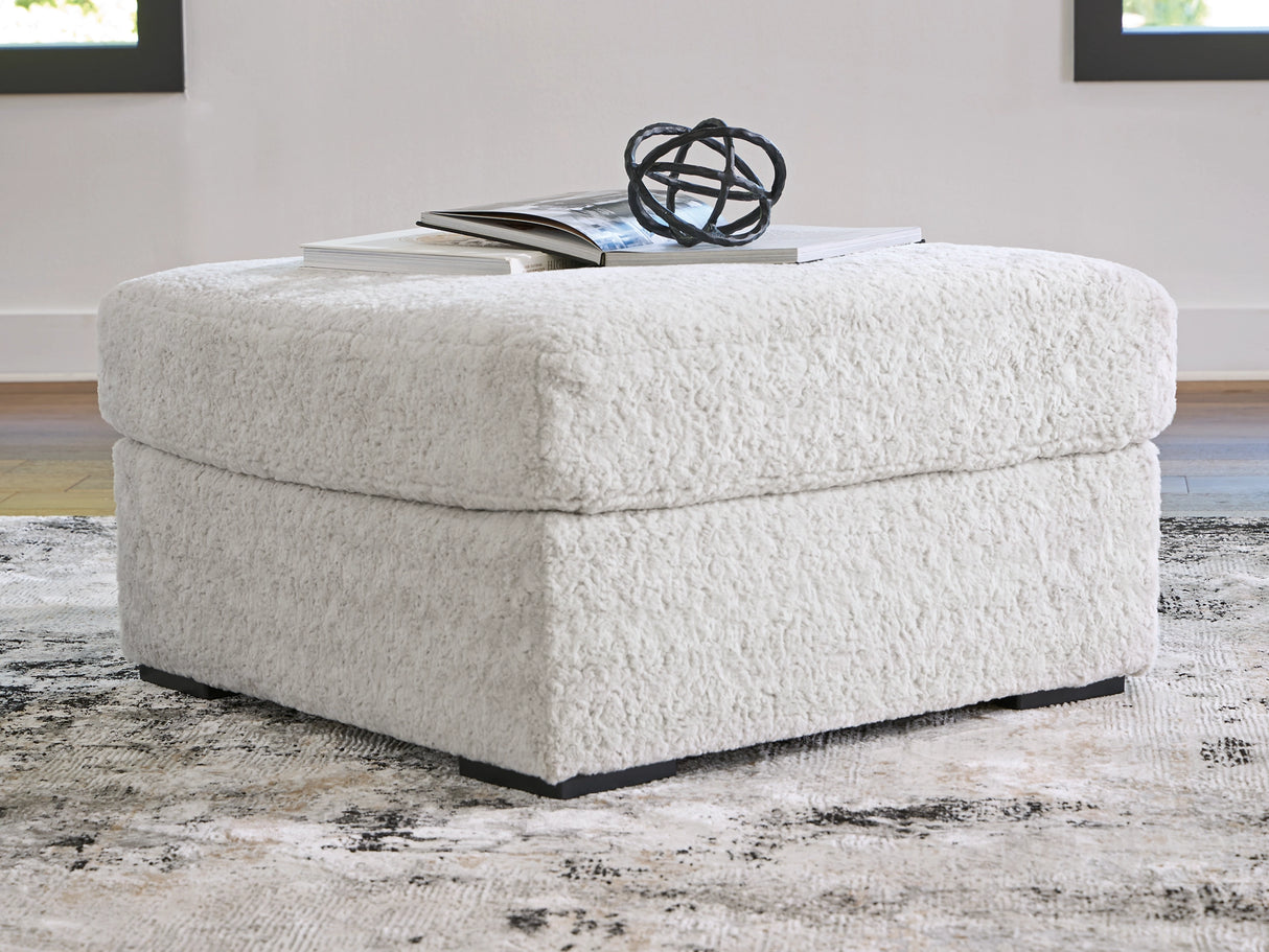 Cuddle Plush Arctic Oversized Accent Ottoman by Ashley at Eve Furniture