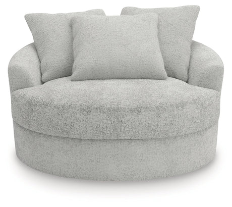 Cuddle Plush Arctic Oversized Swivel Accent Chair by Ashley at Eve Furniture