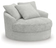 Cuddle Plush Arctic Oversized Swivel Accent Chair by Ashley at Eve Furniture