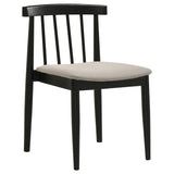 Cullen Black/Wheat Dining Side Chair Upholstered Seat (Set of 2) by Coaster at Eve Furniture