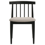 Cullen Black/Wheat Dining Side Chair Upholstered Seat (Set of 2) by Coaster at Eve Furniture