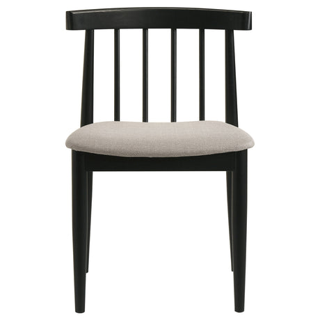 Cullen Black/Wheat Dining Side Chair Upholstered Seat (Set of 2) by Coaster at Eve Furniture