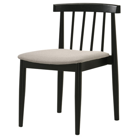Cullen Black/Wheat Dining Side Chair Upholstered Seat (Set of 2) by Coaster at Eve Furniture