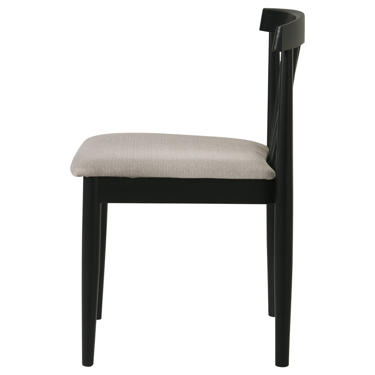 Cullen Black/Wheat Dining Side Chair Upholstered Seat (Set of 2) by Coaster at Eve Furniture
