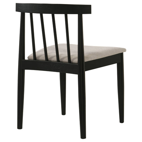 Cullen Black/Wheat Dining Side Chair Upholstered Seat (Set of 2) by Coaster at Eve Furniture