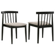 Cullen Black/Wheat Dining Side Chair Upholstered Seat (Set of 2) by Coaster at Eve Furniture