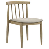 Cullen Natural Oak/Wheat Dining Side Chair Upholstered Seat (Set of 2) by Coaster at Eve Furniture