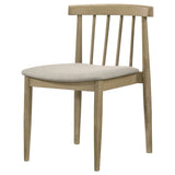 Cullen Natural Oak/Wheat Dining Side Chair Upholstered Seat (Set of 2) by Coaster at Eve Furniture
