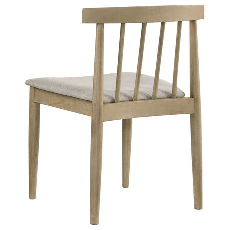 Cullen Natural Oak/Wheat Dining Side Chair Upholstered Seat (Set of 2) by Coaster at Eve Furniture
