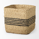Cullen (Set of 3) Grey Twisted Seagrass Square Basket by Mercana at Eve Furniture