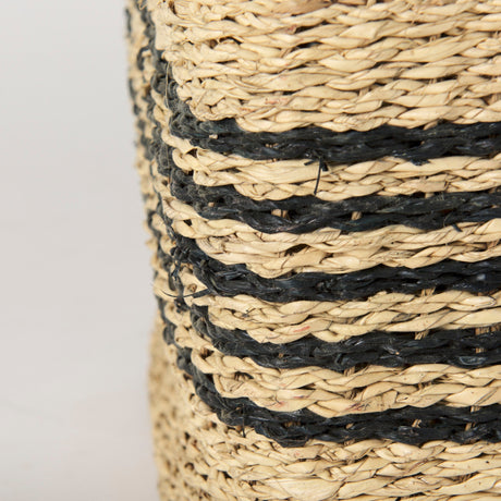 Cullen (Set of 3) Grey Twisted Seagrass Square Basket by Mercana at Eve Furniture