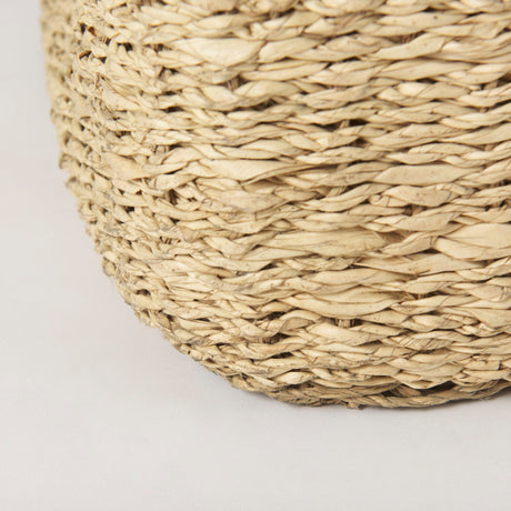 Cullen (Set of 3) Grey Twisted Seagrass Square Basket by Mercana at Eve Furniture