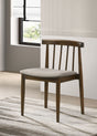 Cullen Walnut/Wheat Dining Side Chair Upholstered Seat (Set of 2) by Coaster at Eve Furniture