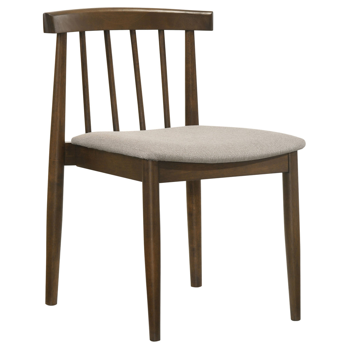 Cullen Walnut/Wheat Dining Side Chair Upholstered Seat (Set of 2) by Coaster at Eve Furniture