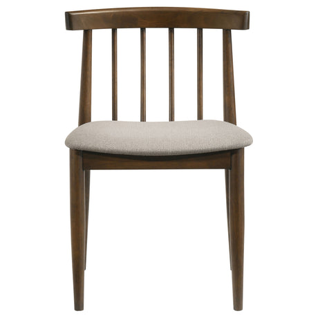 Cullen Walnut/Wheat Dining Side Chair Upholstered Seat (Set of 2) by Coaster at Eve Furniture