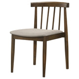 Cullen Walnut/Wheat Dining Side Chair Upholstered Seat (Set of 2) by Coaster at Eve Furniture