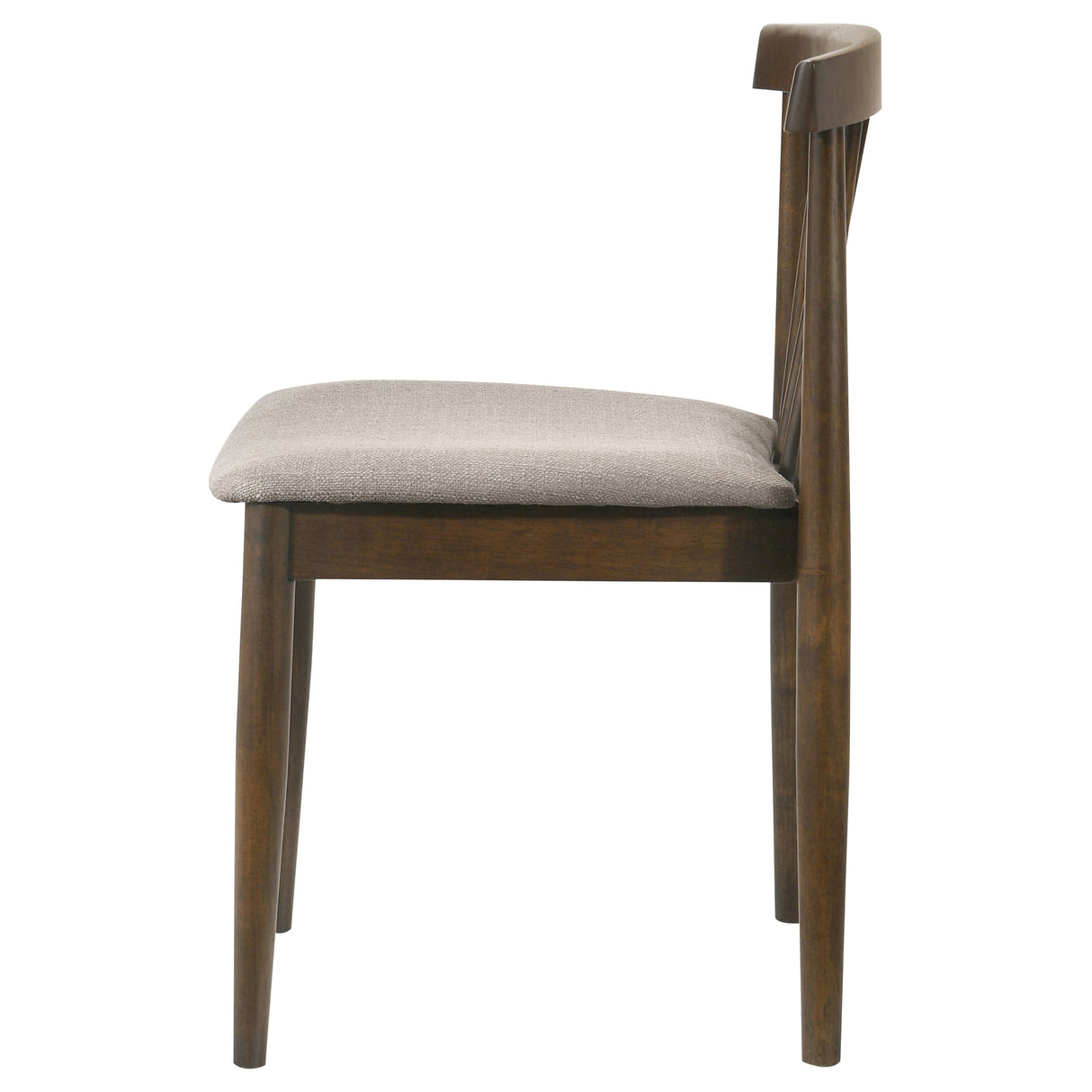 Cullen Walnut/Wheat Dining Side Chair Upholstered Seat (Set of 2) by Coaster at Eve Furniture